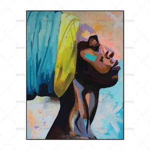 African Style Women's Portrait Art
