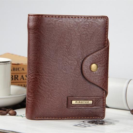 PIROYCE™ Classic Snap-Button Leather Wallet – Indigo-Trends™