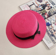 Load image into Gallery viewer, Women&#39;s Fashion Bow-Knot Straw Hat
