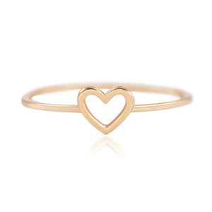 Delicate 1-Piece Women's Heart Ring