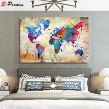 Load image into Gallery viewer, Colorful World Map Modern Wall Art
