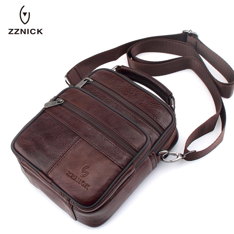 ZZNICK™ Genuine Leather Messenger Bag – Indigo-Trends™