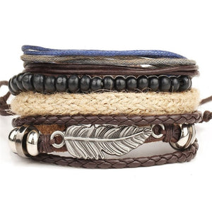 IF ME™ Vintage Multi-Layer Men's Leather Bracelet Sets