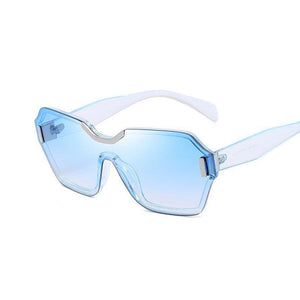 Rimless Oversized Square Frame Sunglasses