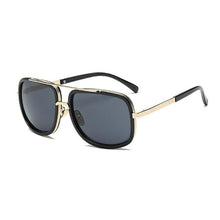 Load image into Gallery viewer, Square Lens Luxury Vintage Metal Big Frame Sunglasses
