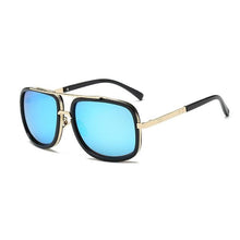 Load image into Gallery viewer, Square Lens Luxury Vintage Metal Big Frame Sunglasses
