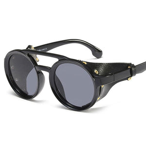 Steampunk Round Retro Shades Sunglasses
