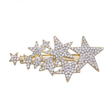 Load image into Gallery viewer, Zirzon Rhinestone Five-Star Hair Clips
